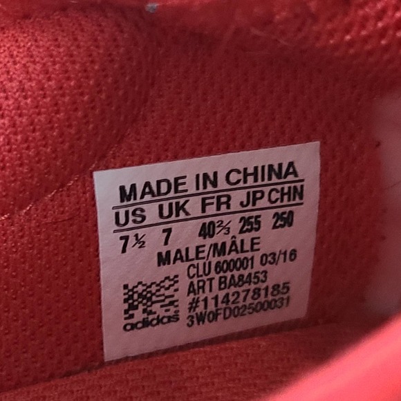 Adidas Pure Boost Running Training Shoe Scarlet  7.5M - Picture 12 of 12